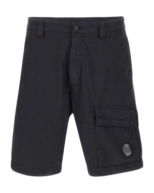 C P Company Blue Lens Pocket Cargo Shorts for men