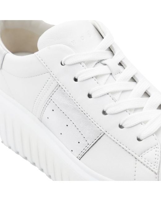 Hogan White Panelled Low-Top Sneakers