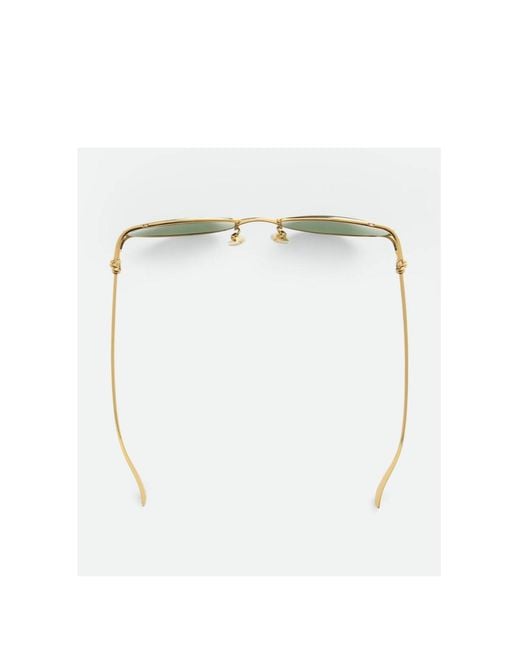 Bottega Veneta Green Eyewear Cat Eye Frame Sunglasses