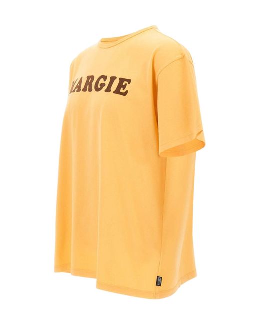 MM6 by Maison Margiela Yellow Arch Print T-Shirt for men