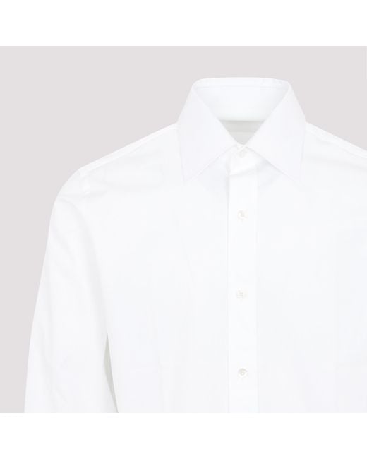 Tom Ford White Buttoned Long-Sleeved Shirt for men