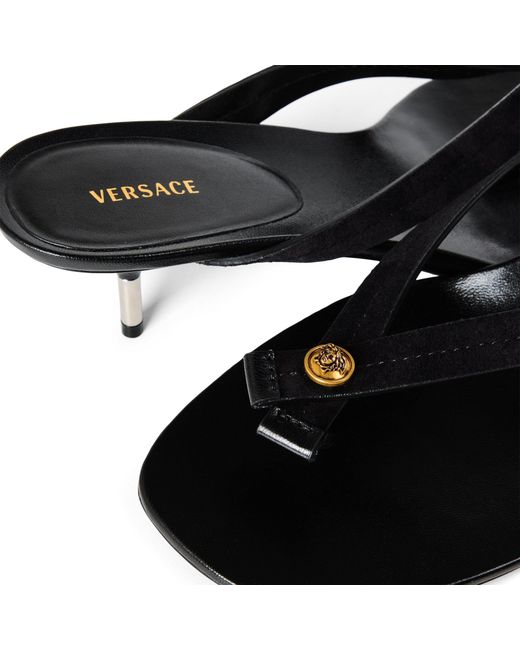 Versace Black Strappy Sandals