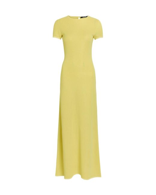 Jacquemus Yellow Le Robe Maille Woven Maxi Dress