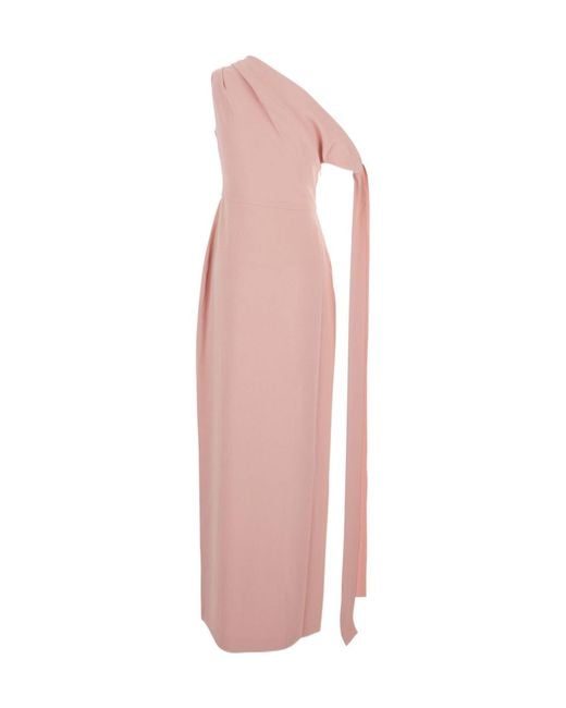 Solace London Pink London Irina One-Shoulder Dress