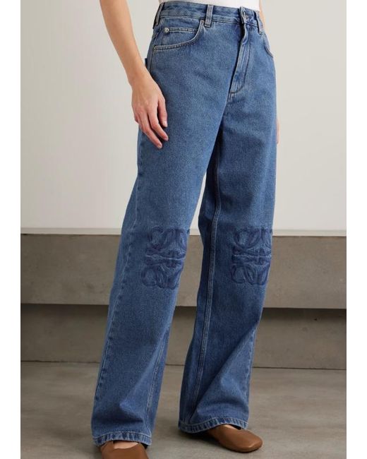 Loewe Blue Anagram Baggy Jeans