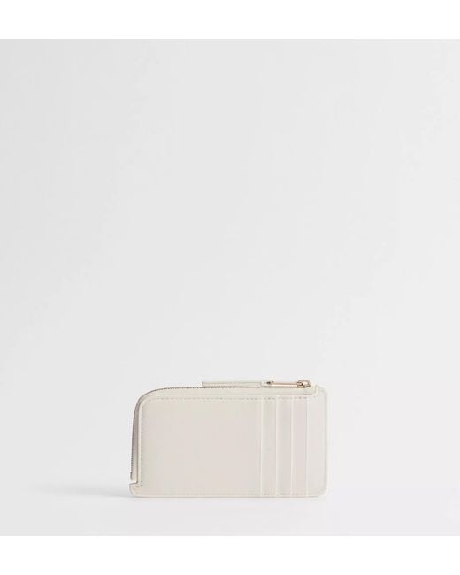 Dior White Iviera Cosmos Zipped Card Holder