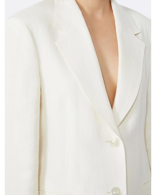 Max Mara White Studio Bello Single-Breasted Blazer