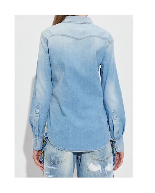 DSquared² Blue Buttoned Denim Shirt