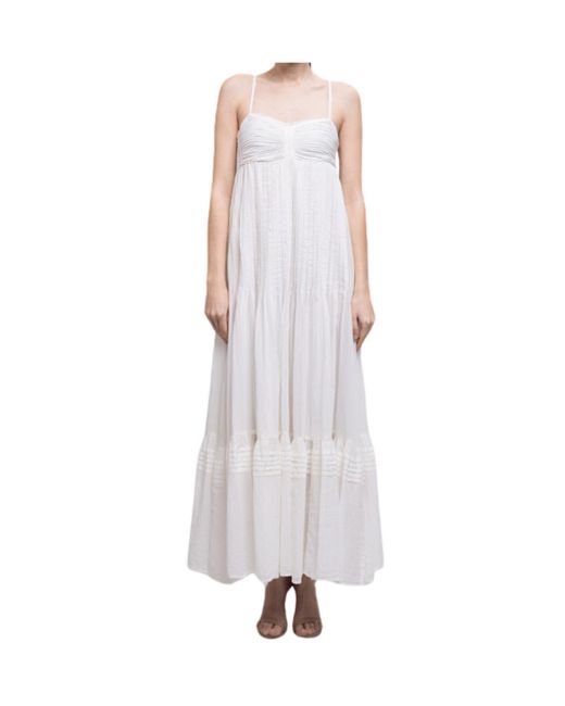 Twinset White Pleated Maxi Dress