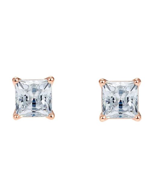 Swarovski Blue Logo Earrings