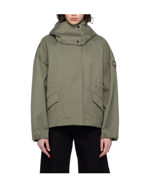 Canada Goose Gray Concealed Fastened Hooded Jacket