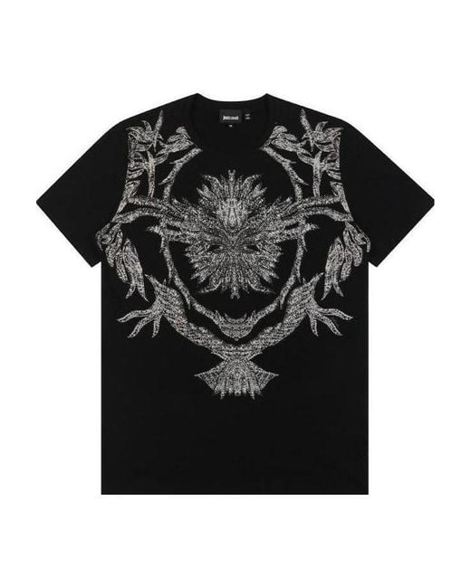 Just Cavalli Black Short-Sleeved T-Shirt for men