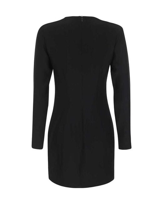 John Richmond Black Studded Sheer Panel Dress