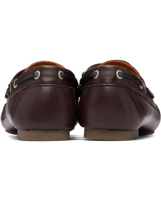 A.P.C. Brown Camille Boat Shoes for men