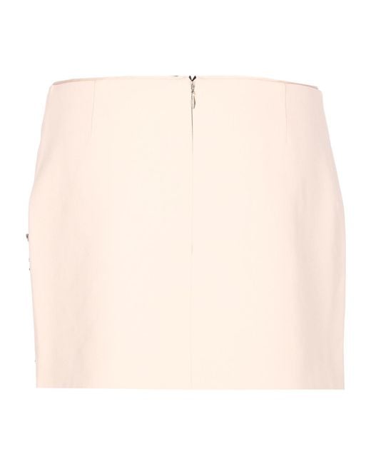 Liu Jo Natural Embellished Mini Skirt