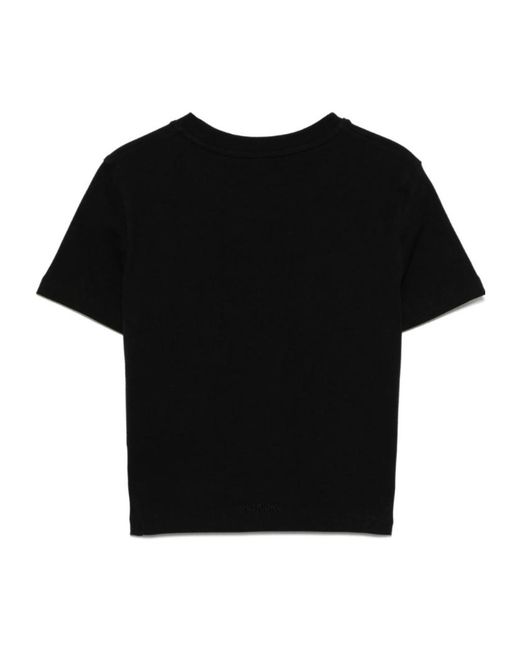 we11done Black Logo Cropped T-Shirt