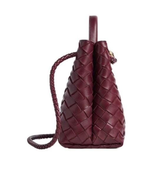 Bottega Veneta Purple Andiamo Small Tote Bag