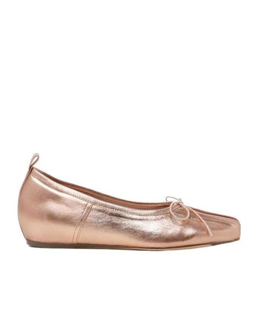 Simone Rocha Pink Pleated Toe Ballerina Shoes