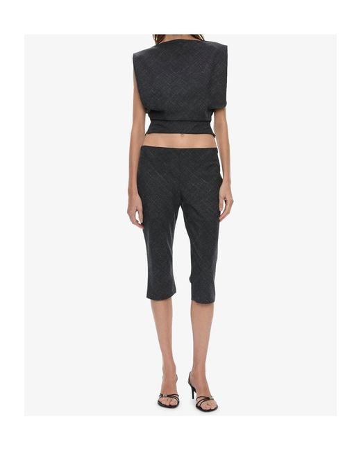 Christopher Esber Blue Mid-Rise Capri Pants