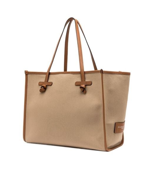Gianni Chiarini Natural Marcella Logo Patch Tote Bag