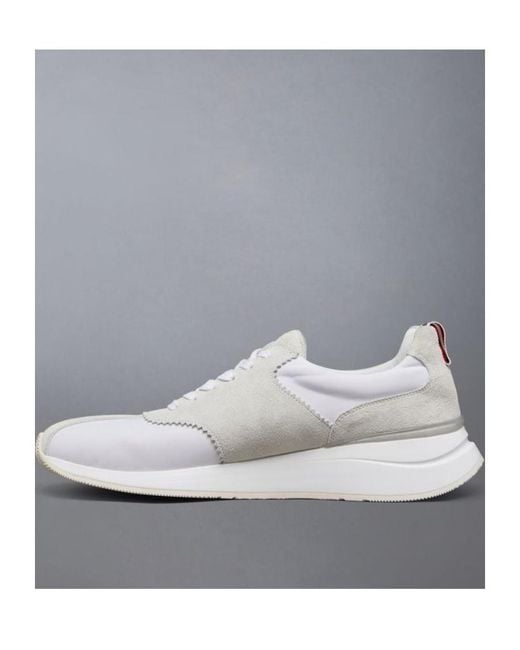 Thom Browne White Sprinter Panelled Sneakers for men