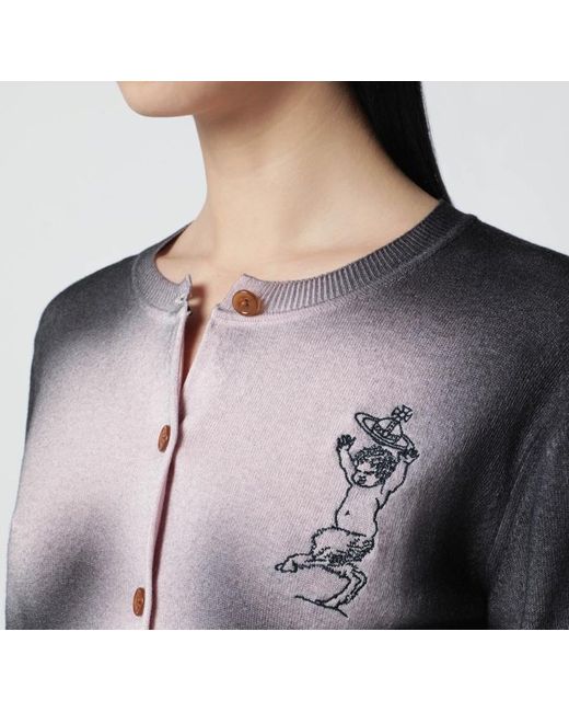 Vivienne Westwood Purple Elle Print Fitted Top