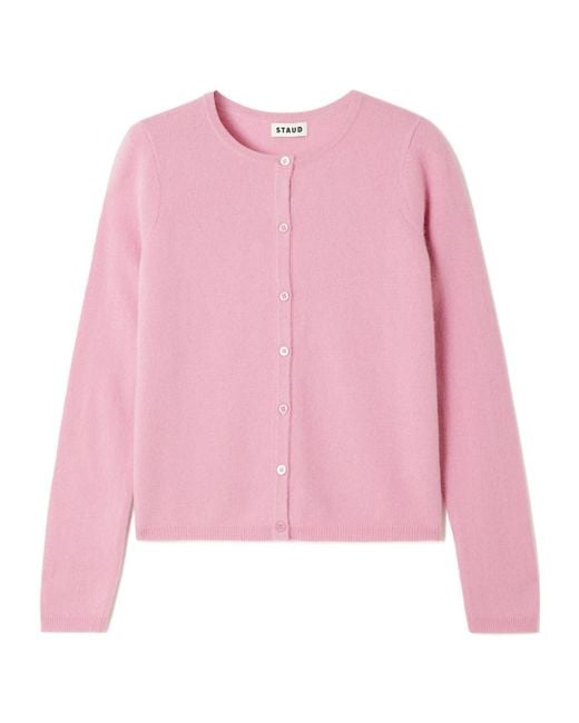 Staud Pink Midnight Cashmere Cardigan