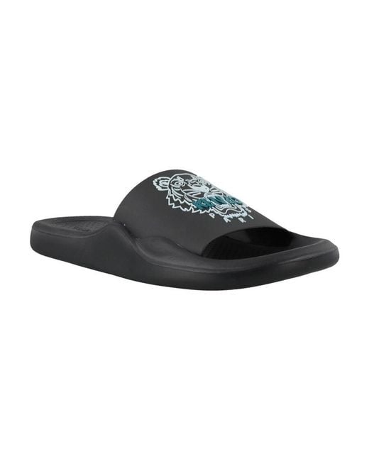 KENZO Black Tiger Slip-On Pool Slides