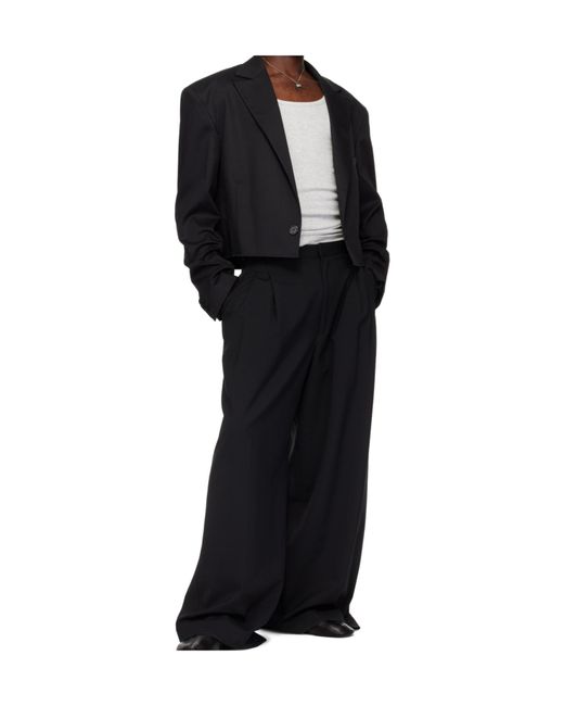Lu'u Dan Black Slashed Blazer for men