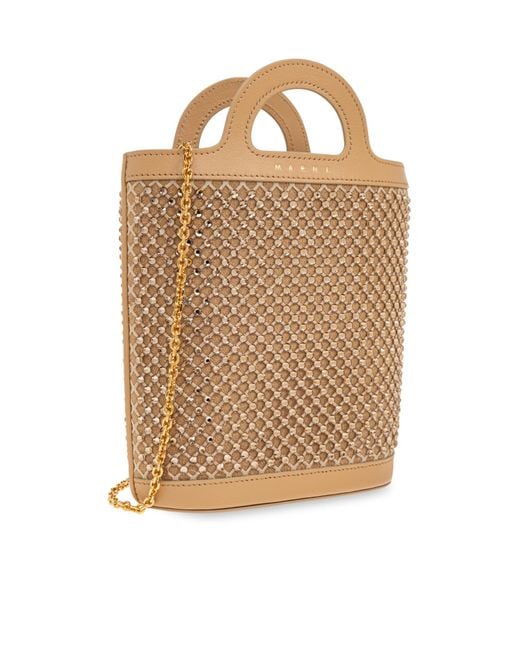 Marni Metallic Embellished Top Handle Bag