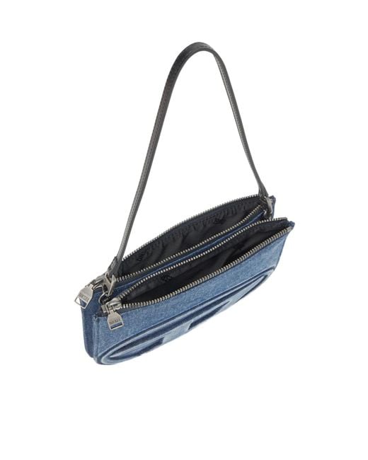 DIESEL Blue 1Dr Twin Logo-Detail Shoulder Bag