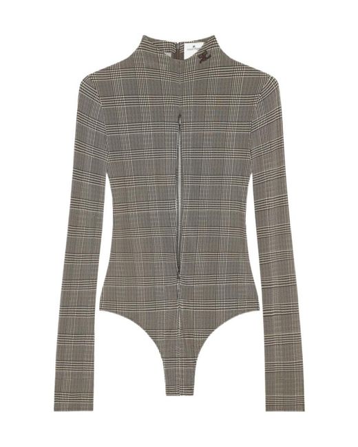 Courreges Gray Prince Of Wales-Pettern Body