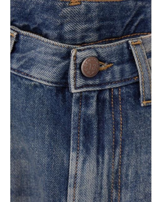 R13 Blue Logo Patch Damon Jeans
