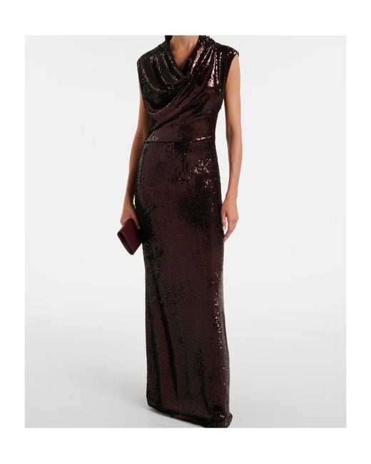 TOVE Black Azalea Sequined Gown
