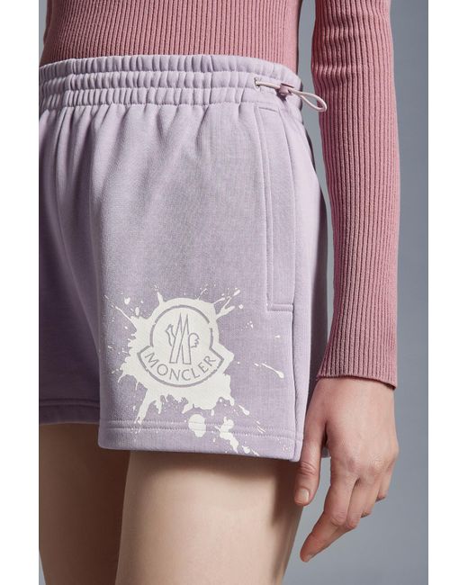 Moncler Purple Logo Shorts