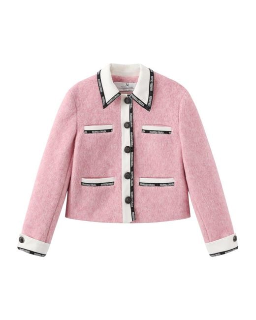 Marissa Chiara Pink Logo Webbing Jacket