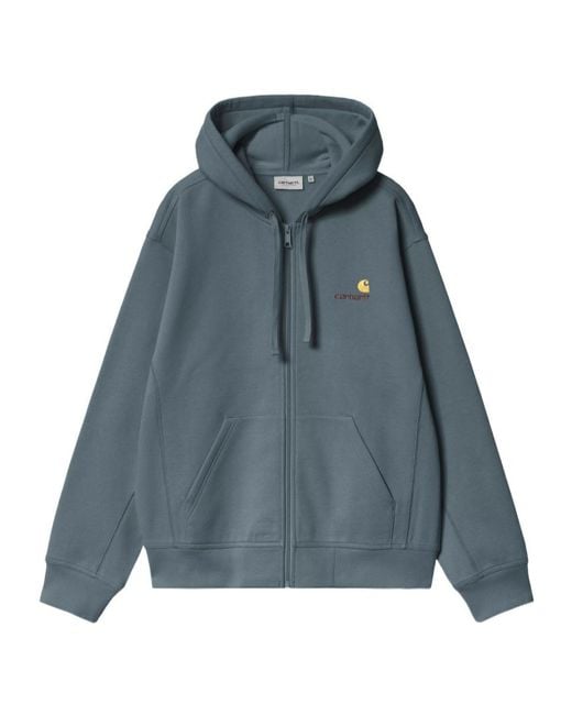 Carhartt Blue Hooded American Script Jacket for men