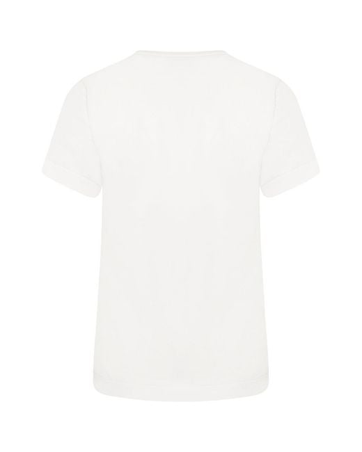 COMME DES GARÇONS PLAY White Pixel Heart Embroidery T-Shirt
