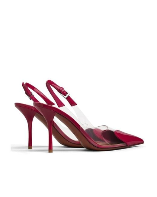 Alaïa Pink Heart-Toe Slingback Pumps