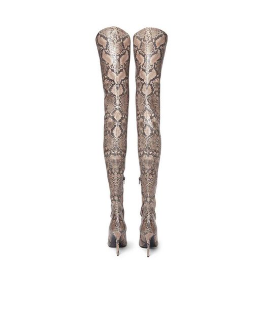 Stella McCartney White Pointed Toe Thigh-Length Boots