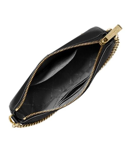 Michael Kors Black Medium Saffiano Leather Shoulder Bag And Card Case Gift Set