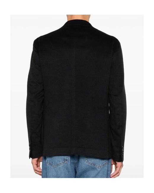 Tagliatore Black Single-Breasted Blazer for men