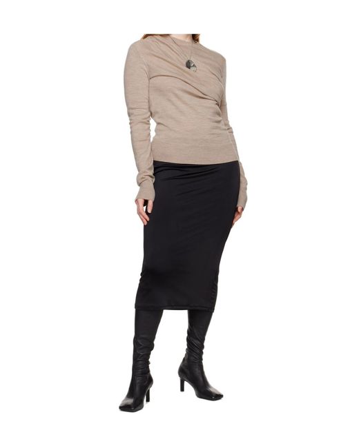 TOVE Black Elastic Waist Skirt
