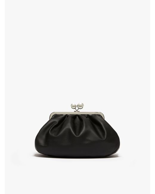 Weekend by Maxmara Black Medium Sheepskin Pasticcino Bag