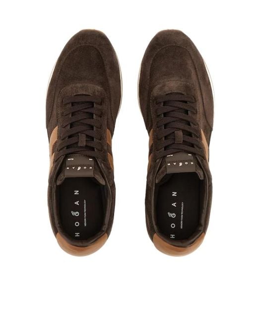 Hogan Brown Athletic Sneakers for men
