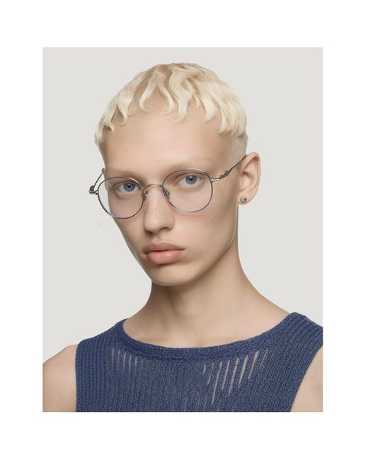 Gentle Monster White Ep 02 Round-Frame Glasses for men