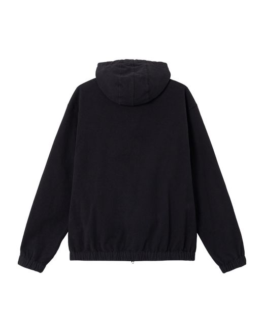 Stone Island Blue Regular-Fit Hooded Zipper-Up Shirt With Pockets for men