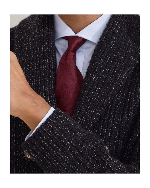 Brunello Cucinelli Purple Silk Tie for men