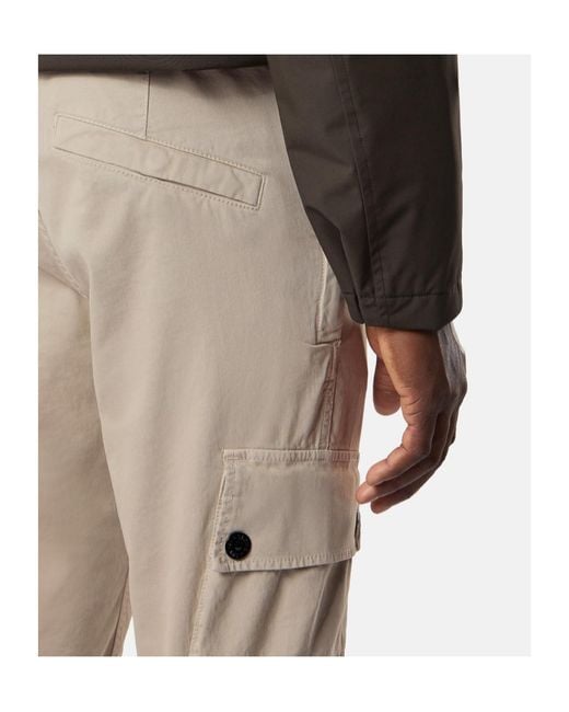 Stone Island Natural Slim-Fit Cargo Trousers With Zip Hand Pockets for men