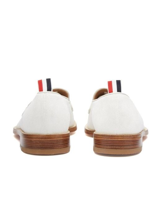 Thom Browne White Penny Loafer Shoes for men